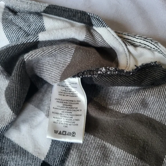 We The Free/Free People Izzy Cargo Plaid Flannel Shirt Size Large - Picture 6 of 10